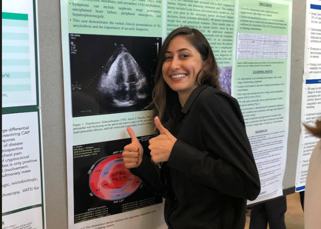 Dr. Sahar Jahan with a presentation