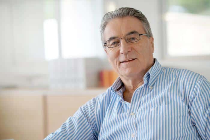 Man with enlarged prostate
